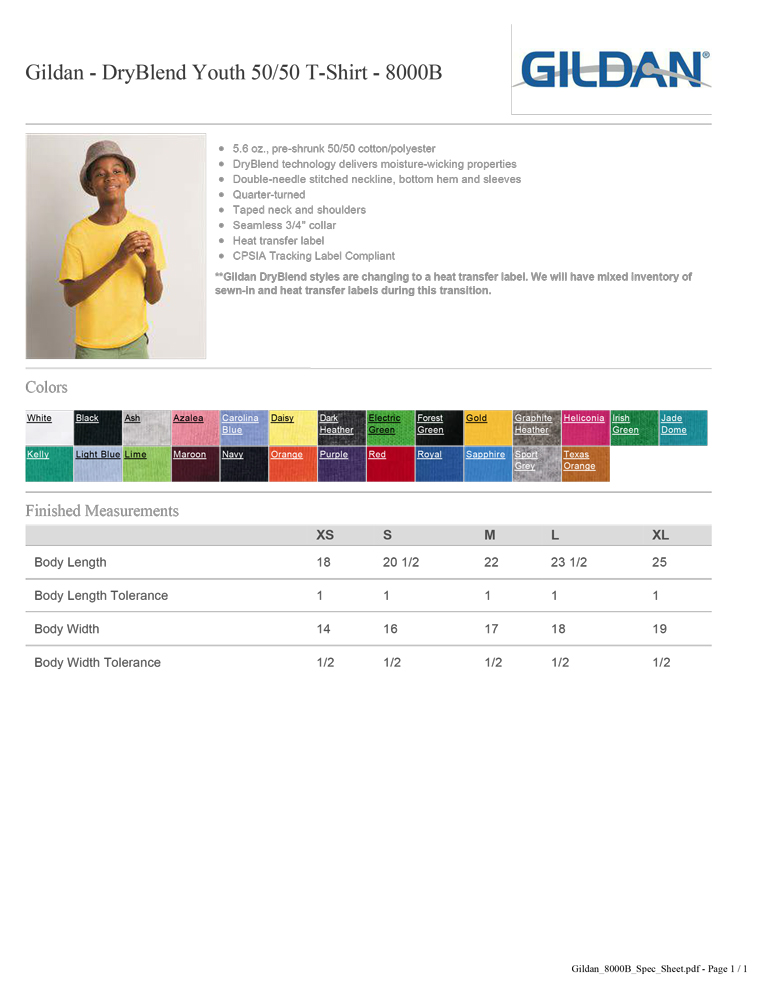 Raider DryBlend 50/50 Poly/Cotton T-Shirt