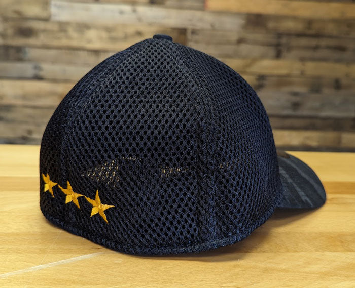 Raider New Era Fitted Black Camo Cap w/ 6 Stars on back