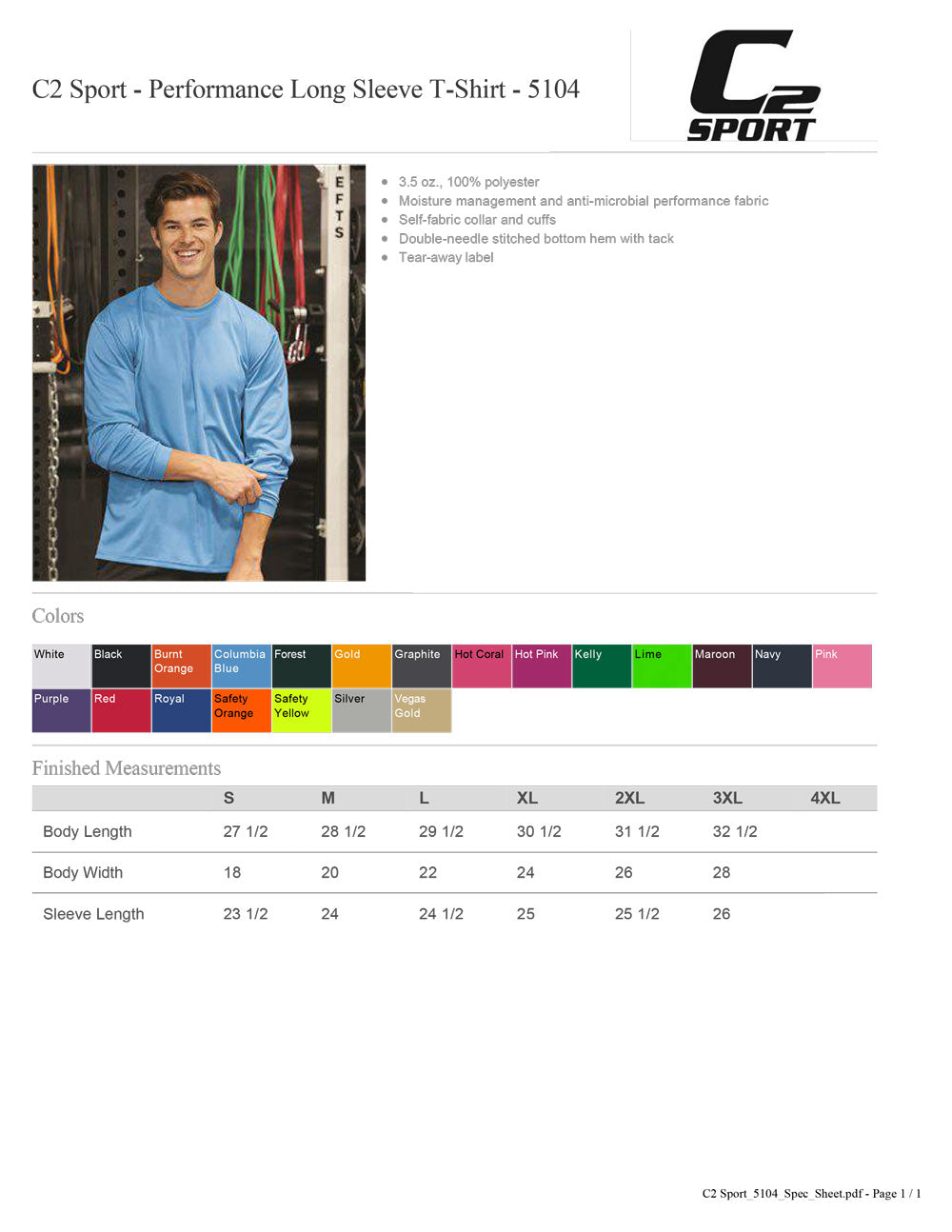 Raider Long Sleeve Poly Performance Tee