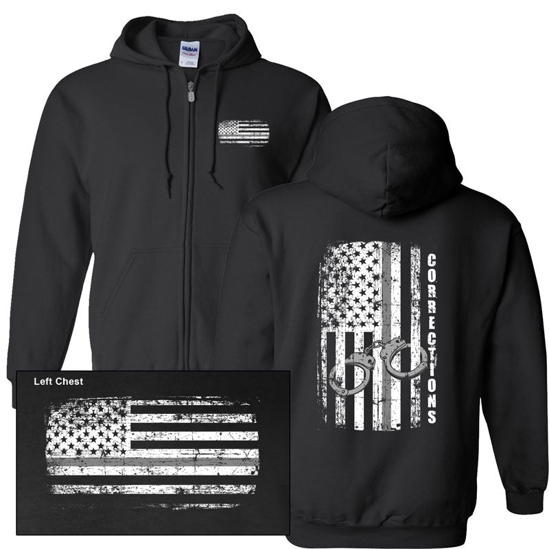 Corrections Flag - Blend Full Zip Hooded Sweatshirt (Zip Hoodie)