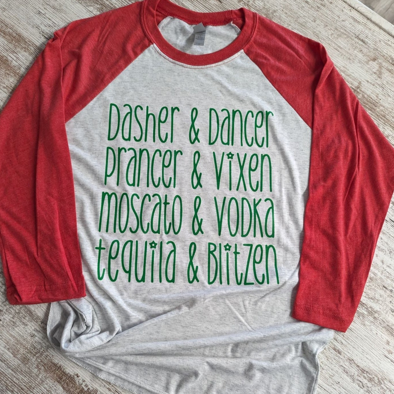 Holiday Names 3/4 Sleeve Triblend Shirt
