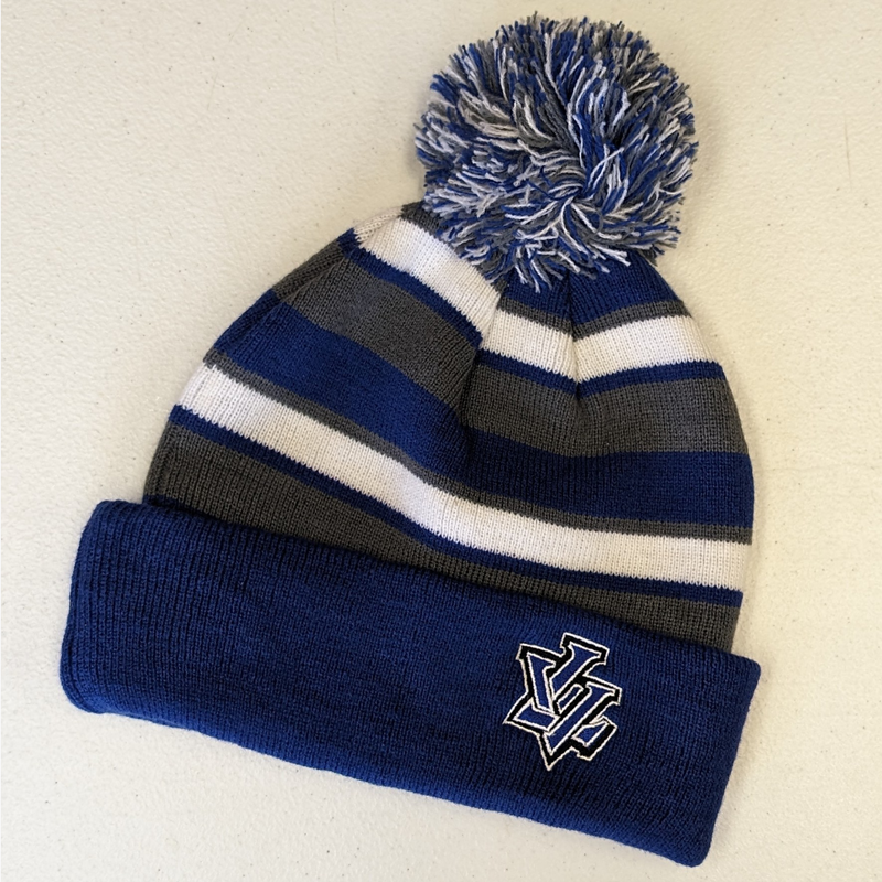 LV Logo Striped Beanie