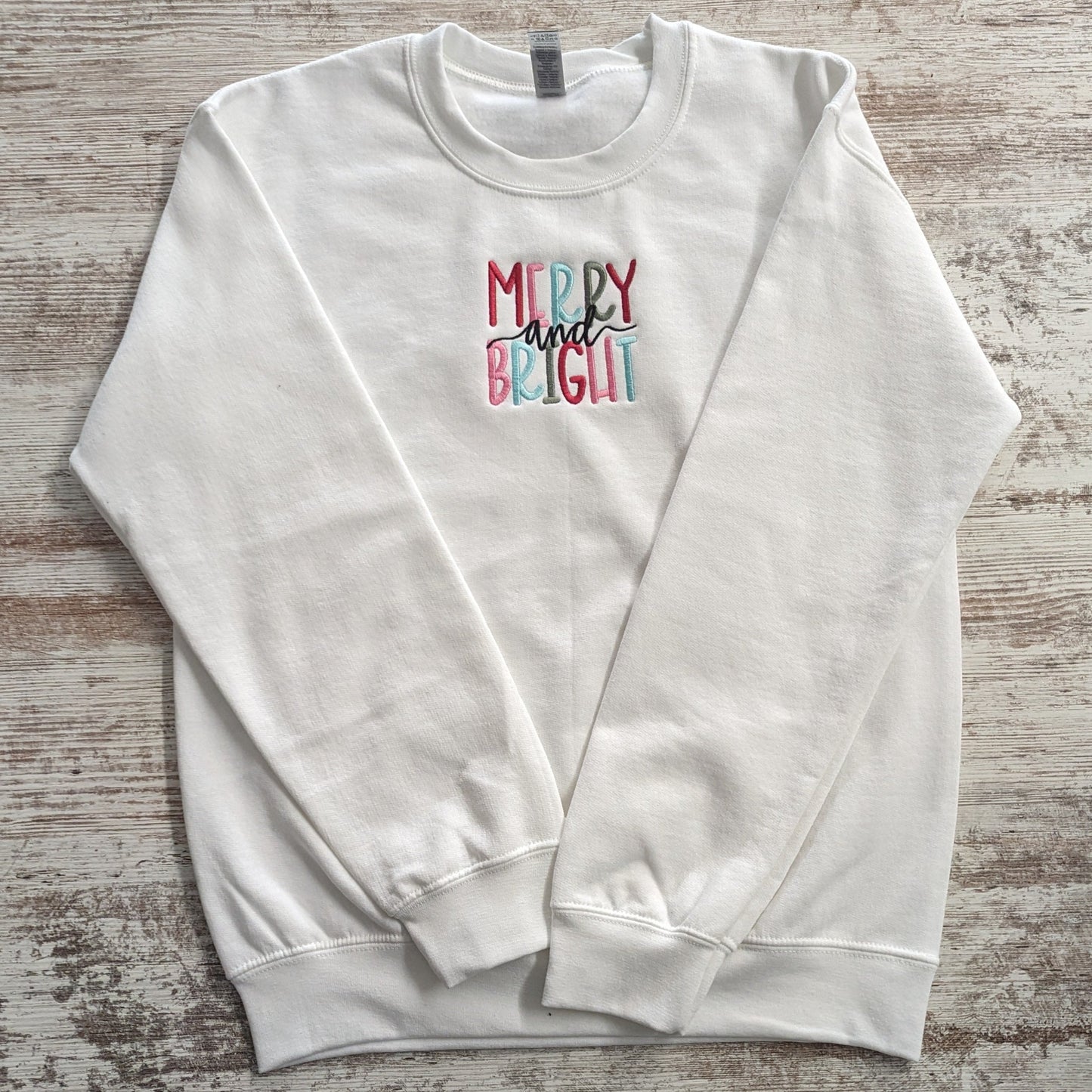 Merry & Bright Embroidered Sweatshirt