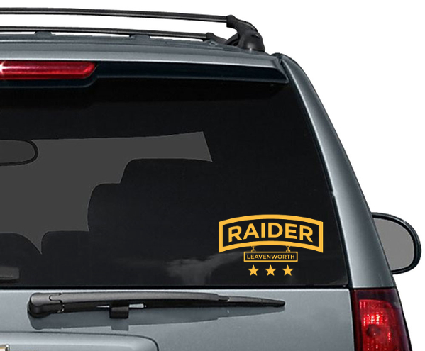 Raider Tab Car Decal w/ 6 stars