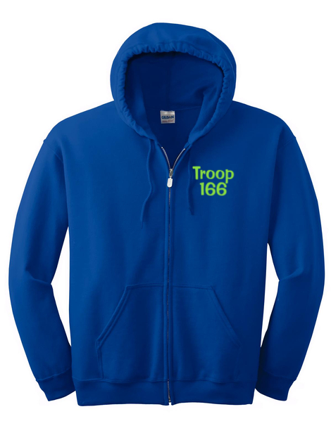 Troop 166 Full Zip Hooded Sweatshirt