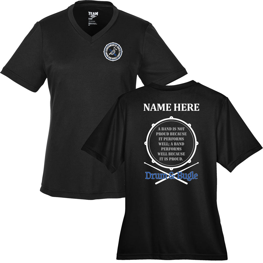 Drum & Bugle Ladies Performance Poly T-Shirt