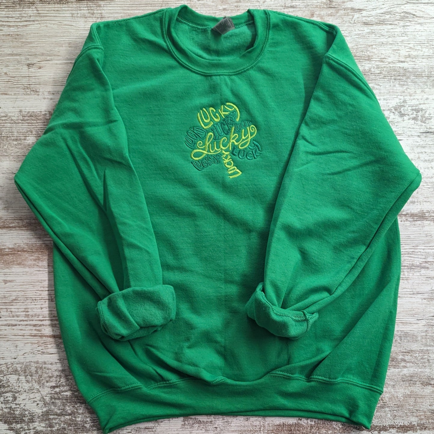 St. Patrick's Day Lucky Embroidered Sweatshirt