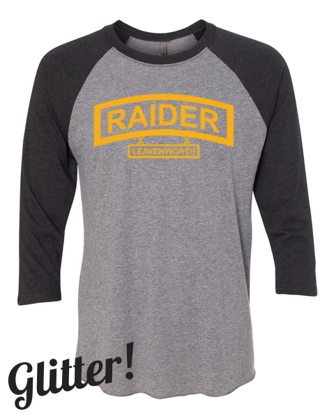 Raider Next Level Unisex Triblend 3/4-Sleeve Raglan