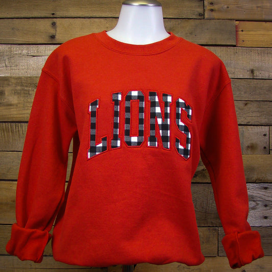 Lansing Lions Plaid Embroidered Sweatshirt