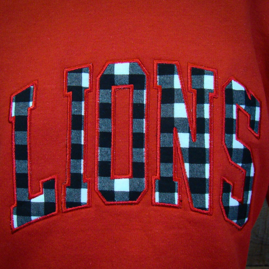 Lansing Lions Plaid Embroidered Sweatshirt