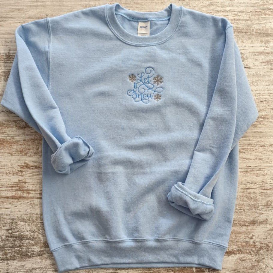 Let It Snow Embroidered Sweatshirt