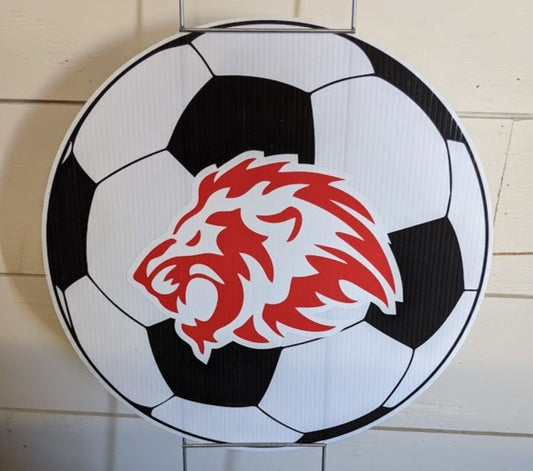 Lansing Lions Soccer Yard Sign