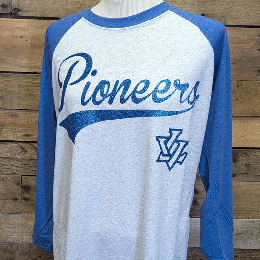 3/4 Sleeve Pioneers Glitter Triblend Shirt