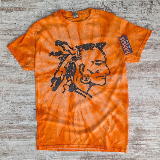 Bonner Braves Head Tie-dyed Tee