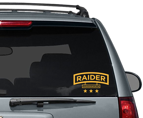 Raider Tab Car Decal w/ 4 stars